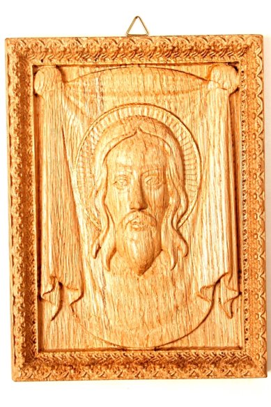 Иконы Спас Нерукотворный икона из дерева, с восковым покрытием (12х16 см)