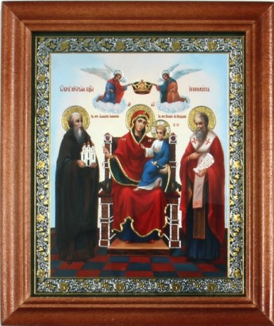 Иконы Экономисса икона Божией Матери под стеклом (13 х 16 см, Софрино)