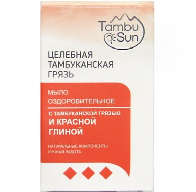 Натуральные товары Мыло лечебно-косметическое «Грязь тамбуканская и красная глина» (50 г) 