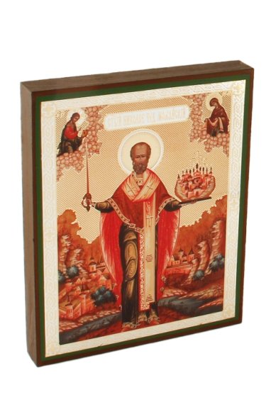 Иконы Николай Можайский икона на дереве (13х16 см, Тиль)