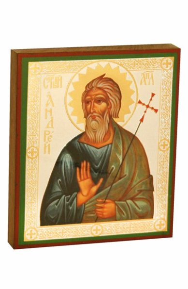 Иконы Андрей Первозванный икона, литография на дереве (9х11 см, Тиль)
