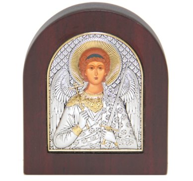 Иконы Ангел Хранитель икона в серебряном окладе (8 х 9,5 см)