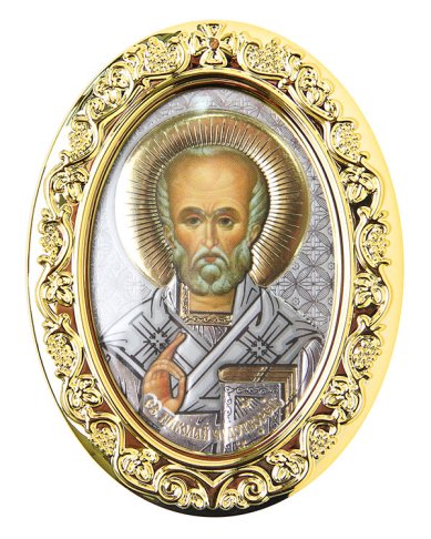 Иконы Николай Чудотворец, икона на подставке (пластик)