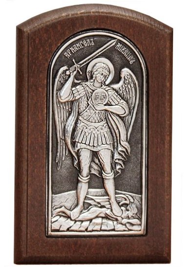 Иконы Михаил Архангел икона, ручная работа (12 х 7 см)