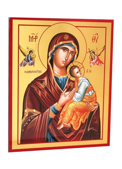 Иконы Страстная икона Божией Матери на дереве (17,2 х 20,8 см)