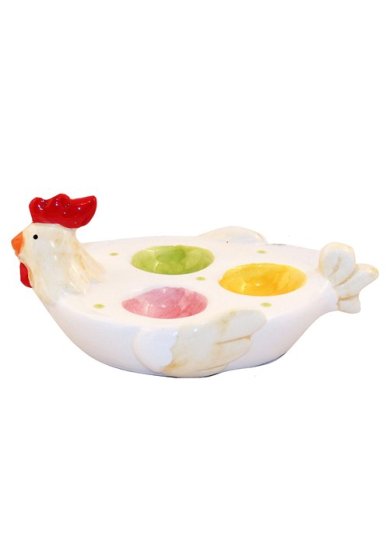 Утварь и подарки Подставка пасхальная «Курочка» на 3 яйца (керамика,17 х 13 см)