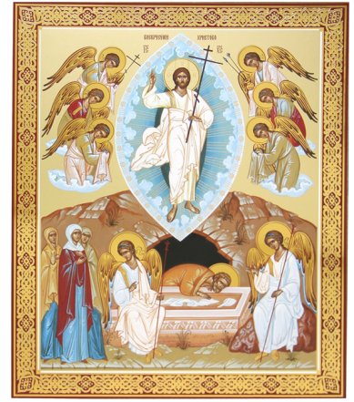 Иконы Воскресение Христово икона на оргалите (30 х 40 см, Софрино)