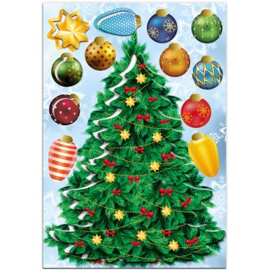 Утварь и подарки Набор магнитов «Новогодний» (елка нарядная+игрушки)
