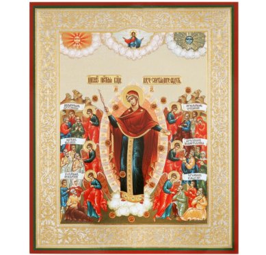 Иконы Всех скорбящих радость икона Божией Матери на оргалите (18 х 22 см, Софрино)