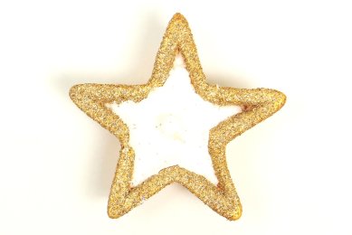 Утварь и подарки Подсвечник со свечой «Звезда» (золотой)