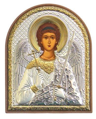 Иконы Ангел Хранитель икона в серебряном окладе на пластике (8,5 х 10,5 см)