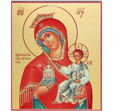 Иконы Тучная гора икона Божией Матери (10,5 х 12,5 см)