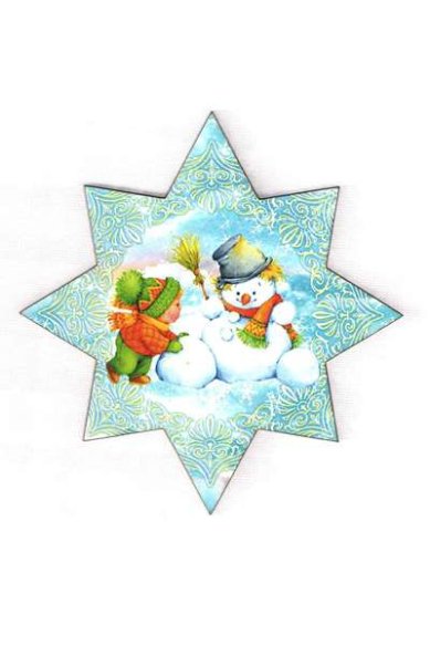 Утварь и подарки Магнит  «Рождество Христово» (мальчик,снеговик, оргалит)