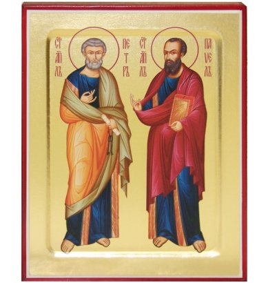 Иконы Петр и Павел на дереве (12,5 х 16 см)