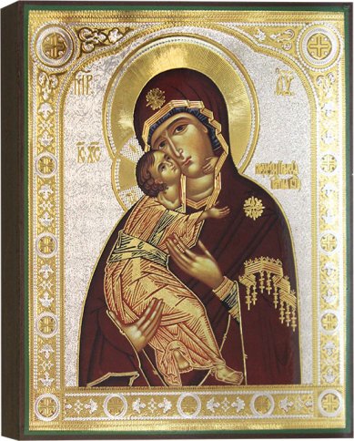 Иконы Владимирская икона Божией Матери, 17 х 21 см