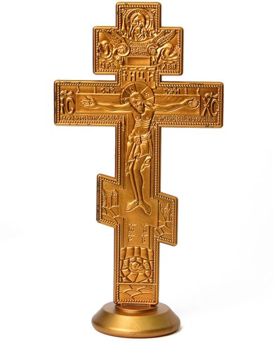 Утварь и подарки Крест настольный, 10,5 х 22 см (пластик)