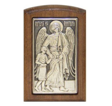 Иконы Ангел Хранитель с душой христианина икона, ручная работа (9,5 х 15 см)