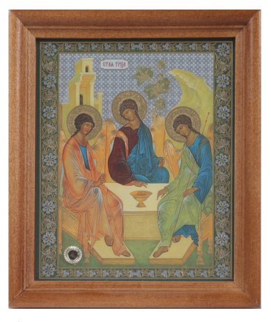 Иконы Святая Троица икона с мощевиком (13 х 16 см)