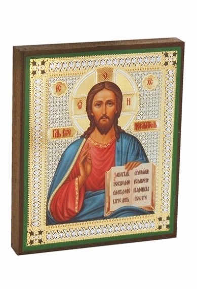Иконы Господь  Вседержитель икона, литография на дереве (9х11 см, Тиль)