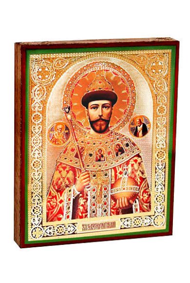 Иконы Николай II икона, литография на дереве (13х16 см, Тиль)