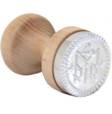 Утварь и подарки Печать для просфор «Богородичная» из дюралюминия, с деревянной ручкой (диаметр 4,5 см)