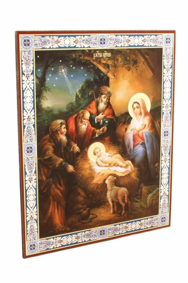 Иконы Рождество Христово икона на оргалите (18х22 см, Софрино)