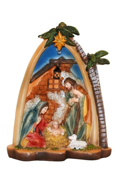 Утварь и подарки Рождественская композиция «Рождество Христово» (с пальмами, с подсветкой)
