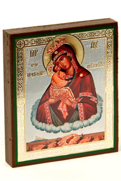 Иконы Почаевская икона Божией Матери на дереве (9х10,5 см, Тиль)