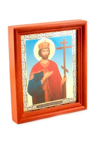Иконы Константин равноапостольный царь. Подарочная икона с открыткой День Ангела (13х16 см, Софрино)