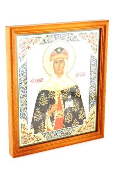 Иконы Ольга равноапостольная княгиня икона под стеклом (20х24 см, Софрино)