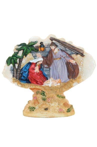 Утварь и подарки Рождественская композиция «Рождество Христово» (ракушка, с подсветкой)