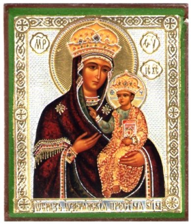 Иконы Озерянская икона Божией Матери на дереве (6х7 см, Тиль)