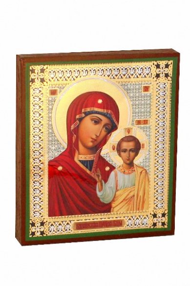 Иконы Казанская икона Божией Матери на дереве (9х11 см, Тиль)