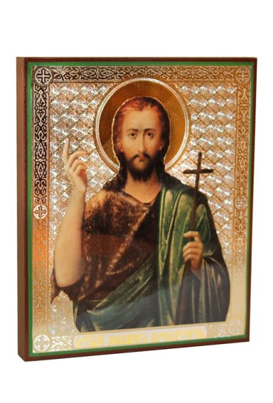 Иконы Иоанн Предтеча икона литография на дереве (18 х 21 см)