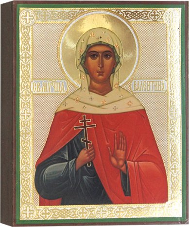 Иконы  Валентина святая мученица икона на дереве (13 х 16 см)