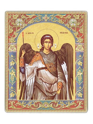 Иконы Архангел Михаил, икона на титановой бронепластине
