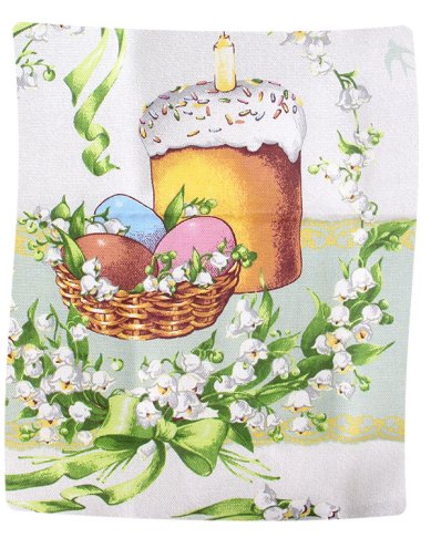 Утварь и подарки Полотенце с пасхальным рисунком вафельное (х/б, 45х60 см)