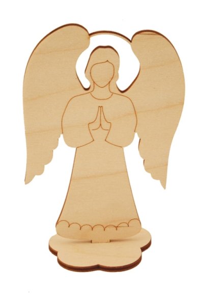 Утварь и подарки Деревянный сувенир «ХВ» (Ангел на подставке)