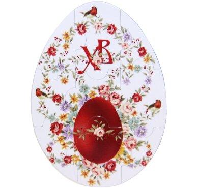 Утварь и подарки Магнитный пазл-яйцо «ХВ» (цветы, 9,5 х 13,5 см)