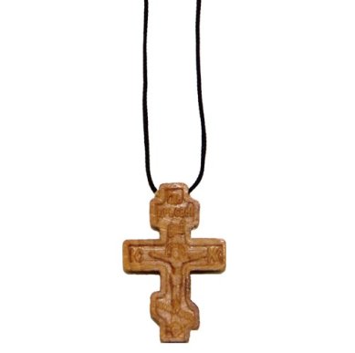 Утварь и подарки Крест нательный деревянный с гайтаном (2 х 3 см)