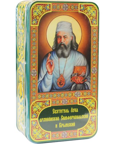 Натуральные товары Шкатулка подарочная с чаем «Святитель Лука Крымский»