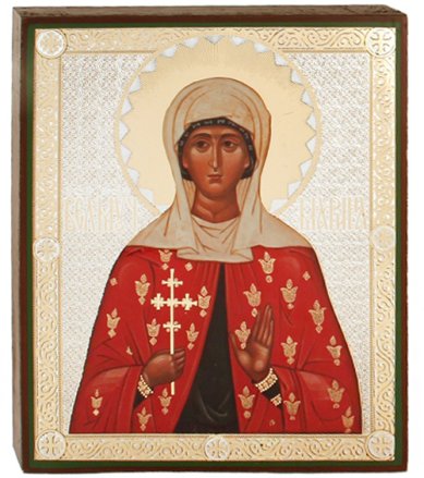 Иконы Марина (Маргарита) Антиохийская великомученица икона на дереве (17 х 21 см)