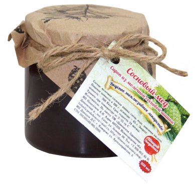 Натуральные товары Сироп из молодой сосновой шишки «Сосновый мед» (200 мл)