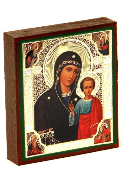 Иконы Казанская с пророками икона Божией Матери на дереве (6 х 7 см)