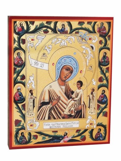 Иконы Хлебенная икона Божией Матери на дереве, ручная работа (12,7 х 15,8 см)