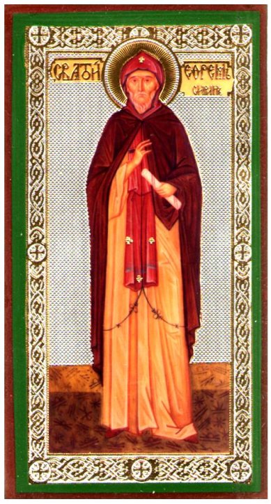 Иконы Ефрем Сирин преподобный икона на дереве (6х7 см, Тиль)