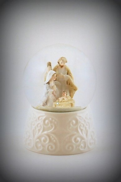Утварь и подарки Рождественский вертеп (стекляный шар, белый)