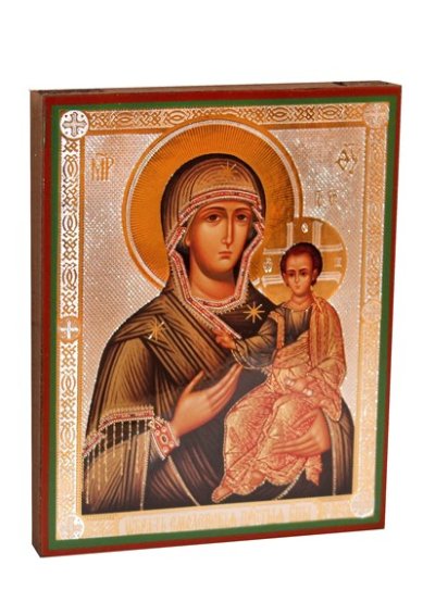 Иконы Смоленская икона Божией Матери, литография на дереве (13 х 16 см)