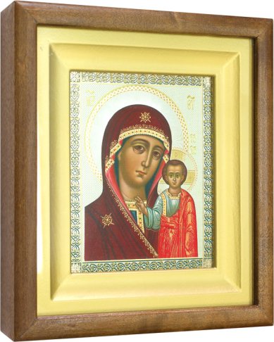 Иконы Казанская икона Божией Матери в киоте, 21 х 24 см