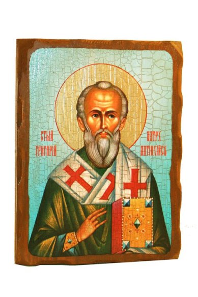 Иконы Григорий Антиохийский, икона на дереве под старину (18х24 см)